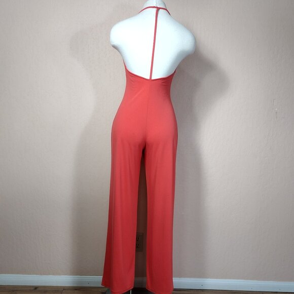 "VS" Vintage Very Sexy Orange Jumpsuit - Picture 5 of 14